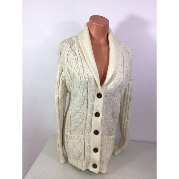 Vintage Irish Fisherman Cardigan Sweater Womens Large - Picture 5 of 7